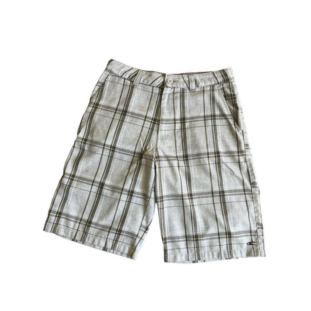 ONeill Bermuda Shorts Mens Color Brown /Tan Plaid Pockets Casual Beach Size 30